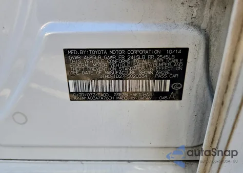 2015 Lexus Is 250 из США, поврежденный, VIN JTHCF1D27F5020334